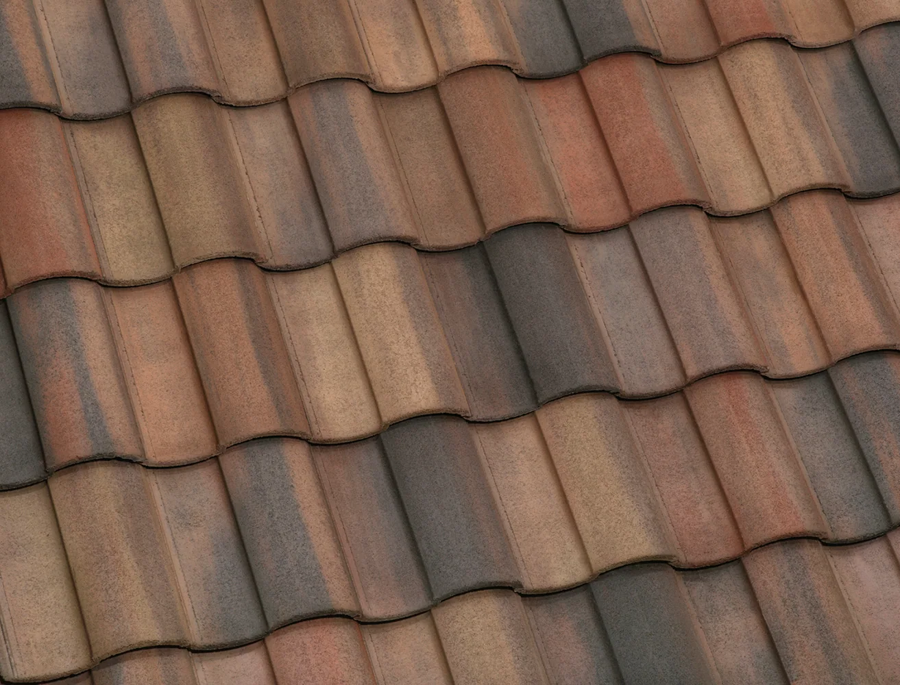Eagle Capistrano concrete roof tile in SMC 8402 Santa Cruz Blend